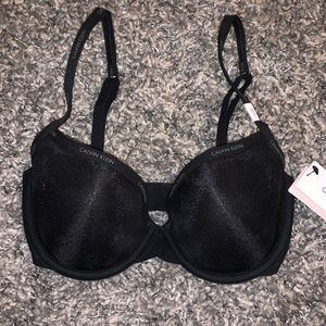 Black Mesh Calvin Klein Demi Bra